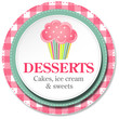 Desserts label