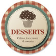 Desserts label
