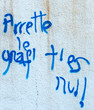 Photo: Blue French graffiti Blue French graffiti