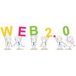 Geschäftsleute, Buchstaben, WEB 2.0