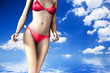 Ilustração: Sexy woman body in bikini in hot summer Sexy woman body in bikini in hot summer