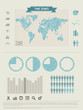 Vettoriale: World Map and Information Graphics elements World Map and Information Graphics elements