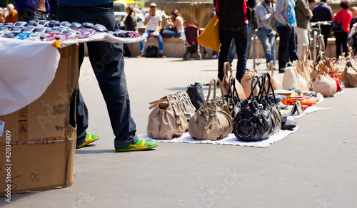 Photo: Counterfeit italian bags in the street Counterfeit italian bags in the street