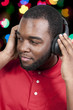Man listening to Headphones
