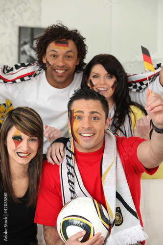 Photo: German football fans German football fans