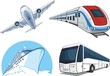Transportation Model - Airplane, Cruise Ship, Train, Bus