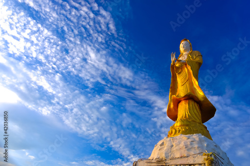Photo: Guan Yin with blue sky Guan Yin with blue sky