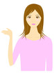 案内する女性のイラスト