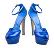 Foto: Beautiful woman shoes isolated on the white Beautiful woman shoes isolated on the white