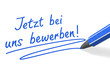 Stift & Schrift-Serie: Jetzt bei uns bewerben! blau