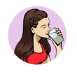 Drinking woman