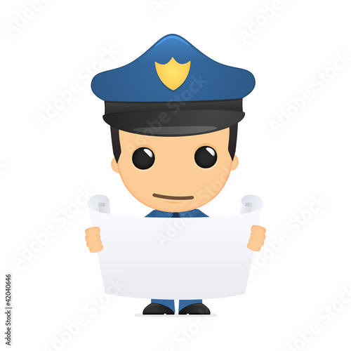Vector: funny cartoon policeman funny cartoon policeman