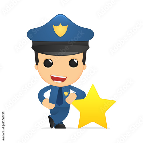 Vector: funny cartoon policeman funny cartoon policeman