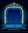 blue banner stars stage blue banner stars stage