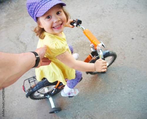 Photo: girl on bicycle girl on bicycle