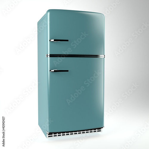Photo: Retro fridge side view Retro fridge side view