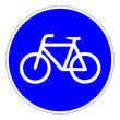 Sonderweg für Radfahrer – RGB-Blau