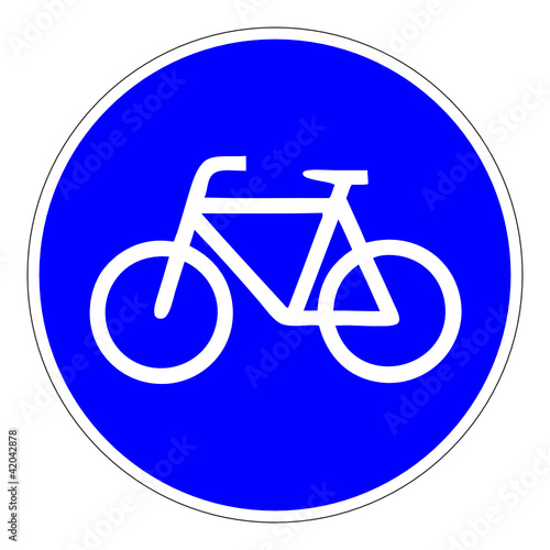 Vektor: Sonderweg für Radfahrer – RGB-Blau Sonderweg für Radfahrer – RGB-Blau
