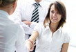 Two partners shaking hands