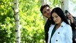 canvas print picture Playful couple in park