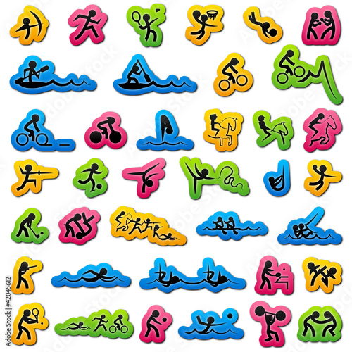 Vector: Sports Stickers Sports Stickers