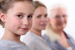 Three generations of women
