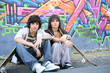 Teenagers hanging out on the streets