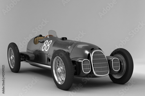 Photo: Antique Racing Car Black Antique Racing Car Black
