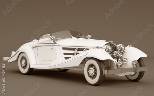 Photo: Classic Elegant White Wedding Car Classic Elegant White Wedding Car