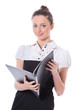 Standing businesswoman