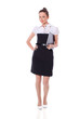 Standing businesswoman