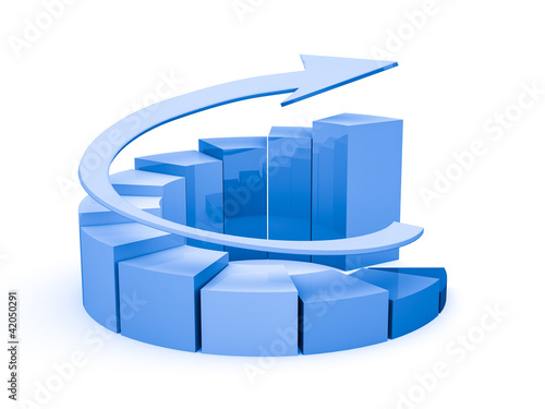 Illustration: business finance chart, diagram, bar, graphic business finance chart, diagram, bar, graphic