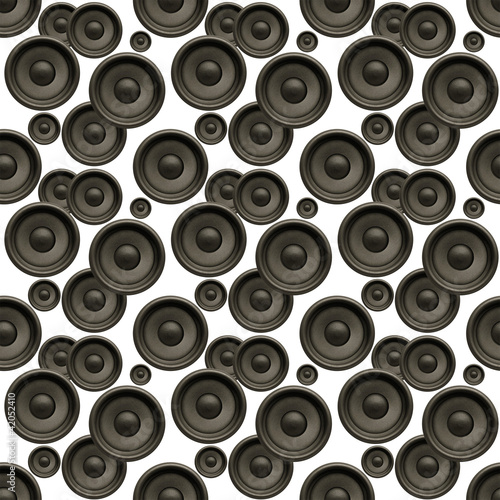 Photo: Music background, audio speakers seamless pattern on white Music background, audio speakers seamless pattern on white