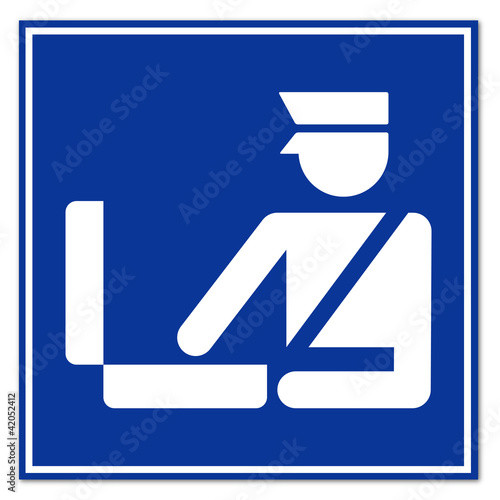 Illustration: Señal aeropuerto simbolo aduana Señal aeropuerto simbolo aduana