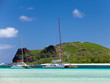 Foto: Mauritius. Catamarans near the island Gabriel Mauritius. Catamarans near the island Gabriel