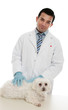 Vet with sick pet