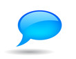 Vector glossy speech bubble