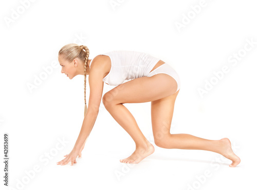 Foto: sporty woman in cotton undrewear sporty woman in cotton undrewear
