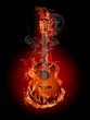 Burning guitar