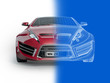Sports Car Blueprint. Original...