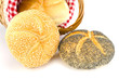 Mohnbrötchen und Sesambrötchen