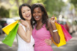 Photo: happy multiethnic friends shopping happy multiethnic friends shopping