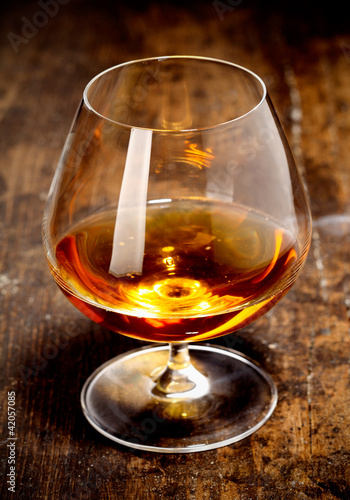 Photo: Glowing goblet of rich cognac Glowing goblet of rich cognac