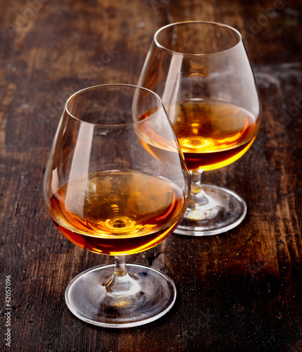 Photo: Two glasses of brandy Two glasses of brandy