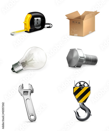 Vector: Industrial icons set Industrial icons set