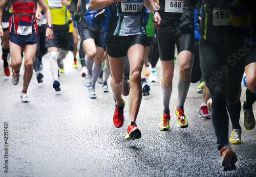 Photo: Marathon runners Marathon runners