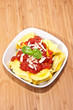 Tortellini in a bowl (view from top)