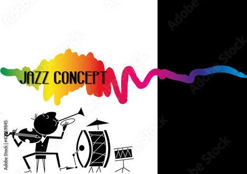 Vector: jazz concept, vector drawing music jazz orchestra jazz concept, vector drawing music jazz orchestra