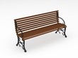 digital render of a park bench