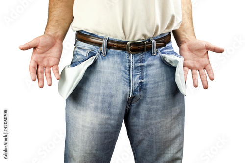 Photo: Man with empty pockets Man with empty pockets
